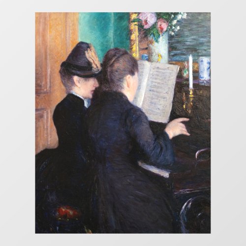 Gustave Caillebotte _ The Piano Lesson Window Cling