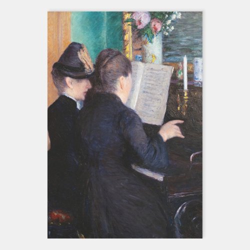 Gustave Caillebotte _ The Piano Lesson Wrapping Paper Sheets