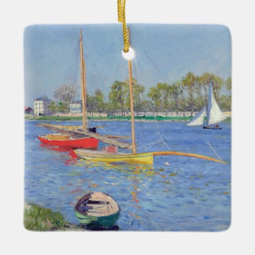 Gustave Caillebotte _ The Seine at Argenteuil Ceramic Ornament