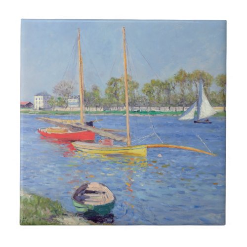 Gustave Caillebotte _ The Seine at Argenteuil Ceramic Tile