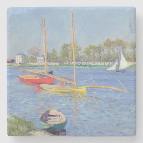 Gustave Caillebotte _ The Seine at Argenteuil Stone Coaster