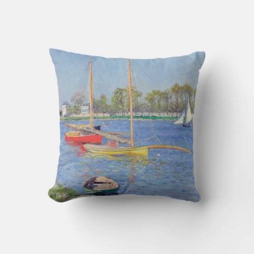 Gustave Caillebotte _ The Seine at Argenteuil Throw Pillow