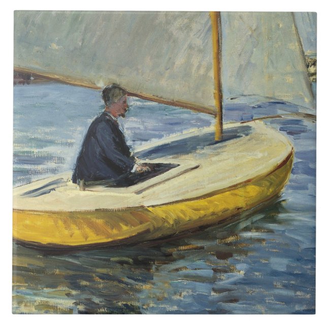 Gustave Caillebotte - The Yellow Boat Ceramic Tile (Front)