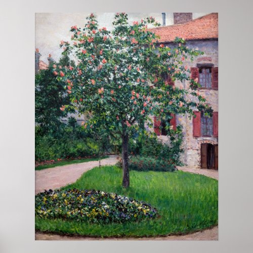 Gustave Caillebotte _ Trees in Blossom Poster