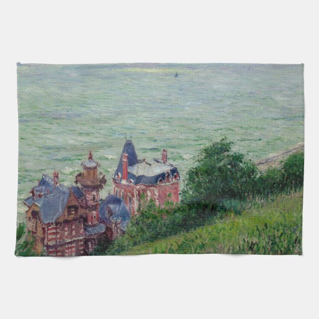 Gustave Caillebotte - Villas at Trouville Kitchen Towel (Horizontal)
