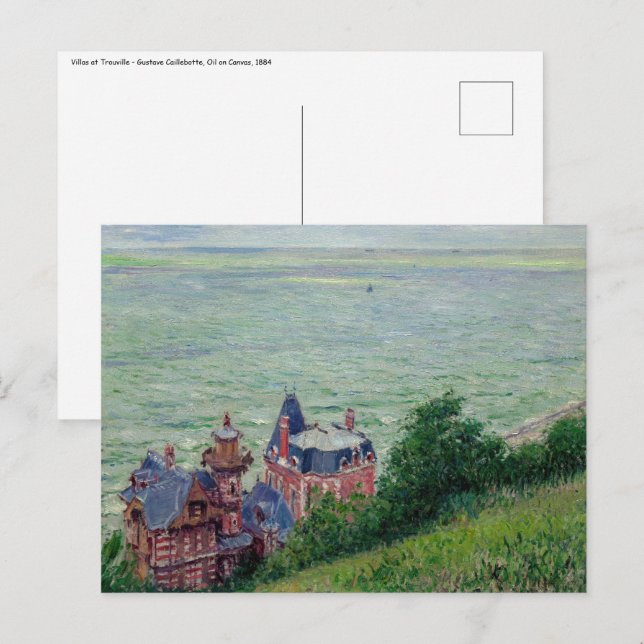 Gustave Caillebotte - Villas at Trouville Postcard (Front/Back)