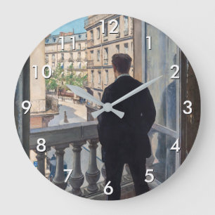 Gustave Caillebotte - Young Man at His Window Large Clock