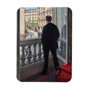 Gustave Caillebotte - Young Man at His Window Magnet