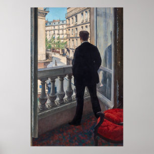 Gustave Caillebotte - Young Man at His Window  Poster