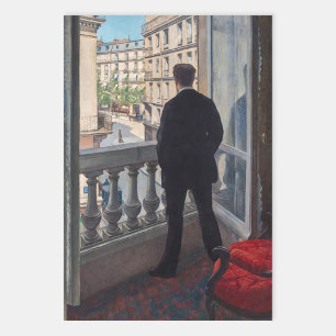 Gustave Caillebotte - Young Man at His Window Wrapping Paper Sheets