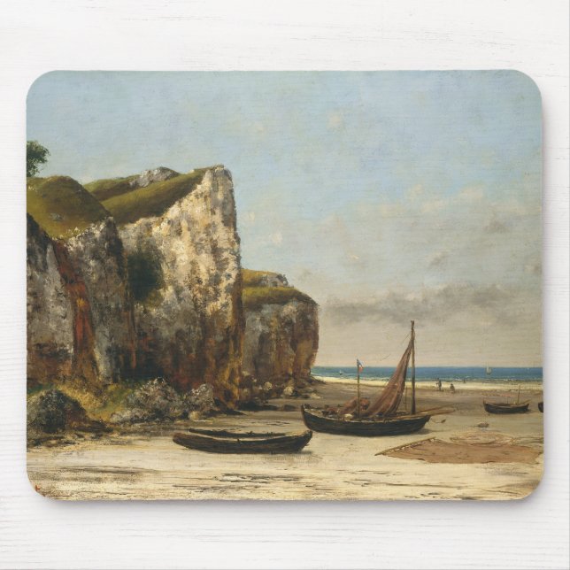 Gustave Courbet - Beach in Normandy Mouse Pad (Front)
