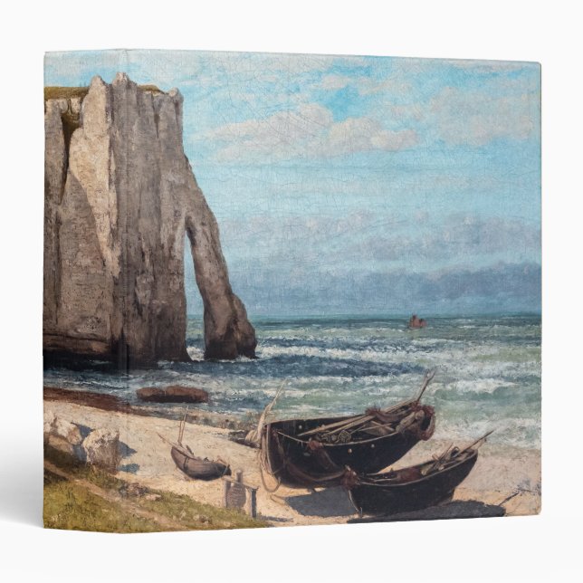 Gustave Courbet - Cliffs at Etretat after Storm 3 Ring Binder (Front/Spine)