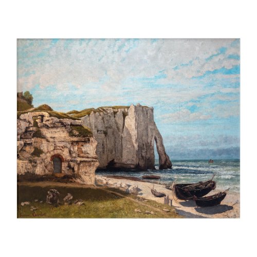 Gustave Courbet _ Cliffs at Etretat after Storm Acrylic Print