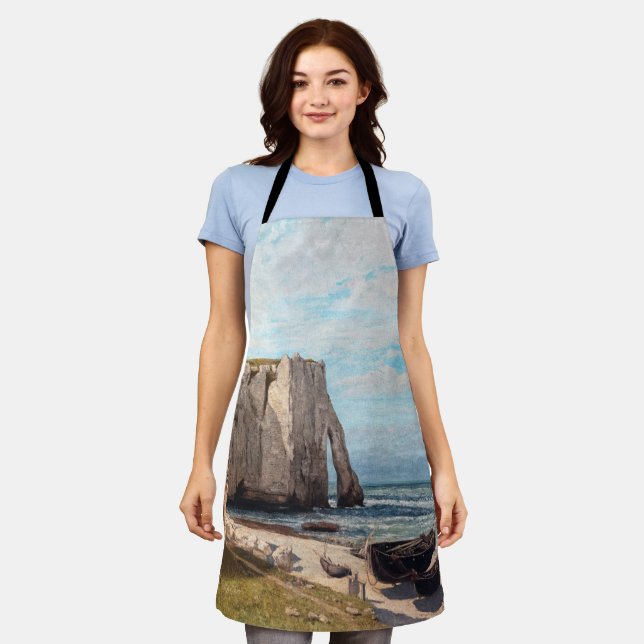 Gustave Courbet - Cliffs at Etretat after Storm Apron (Worn)