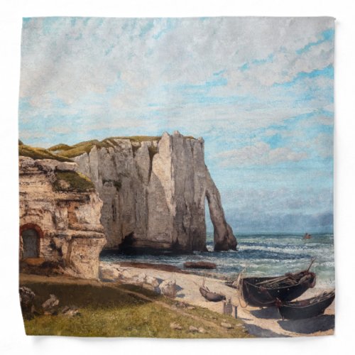 Gustave Courbet _ Cliffs at Etretat after Storm Bandana