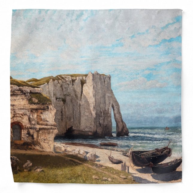 Gustave Courbet - Cliffs at Etretat after Storm Bandana (Front)