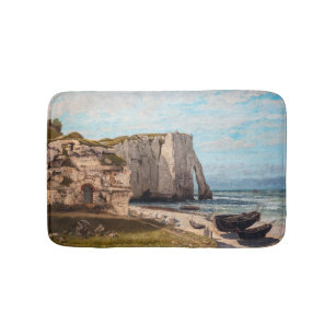 Gustave Courbet - Cliffs at Etretat after Storm Bath Mat
