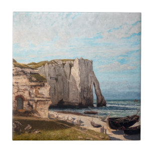Gustave Courbet - Cliffs at Etretat after Storm Ceramic Tile