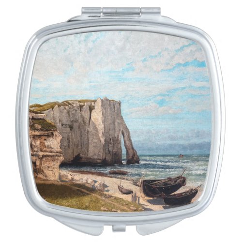 Gustave Courbet _ Cliffs at Etretat after Storm Compact Mirror