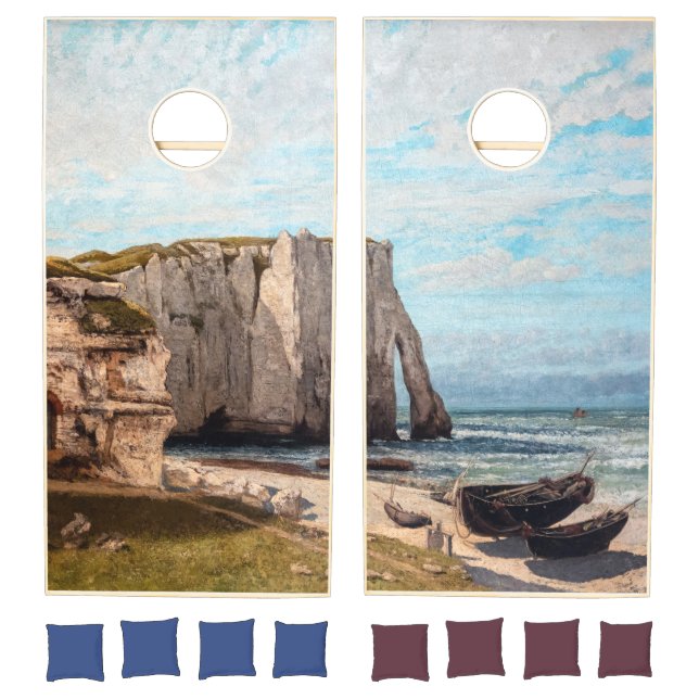Gustave Courbet - Cliffs at Etretat after Storm Cornhole Set (Set)