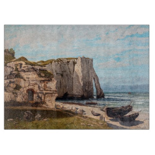 Gustave Courbet _ Cliffs at Etretat after Storm Cutting Board