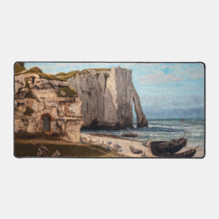 Gustave Courbet - Cliffs at Etretat after Storm Desk Mat
