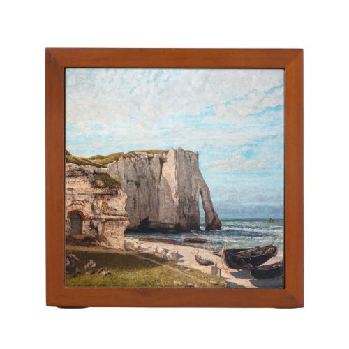 Gustave Courbet _ Cliffs at Etretat after Storm Desk Organizer