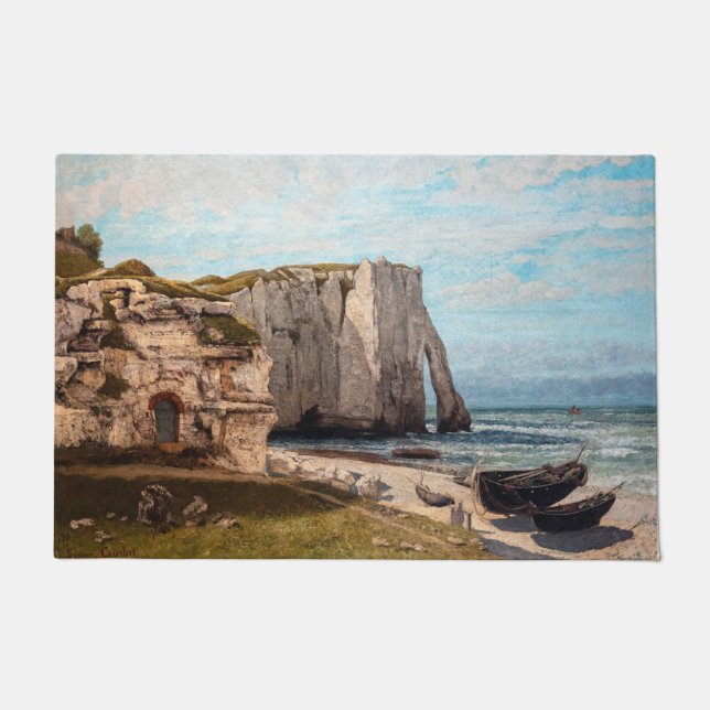 Gustave Courbet - Cliffs at Etretat after Storm Doormat (Front)