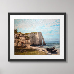 Gustave Courbet - Cliffs at Etretat after Storm Framed Art