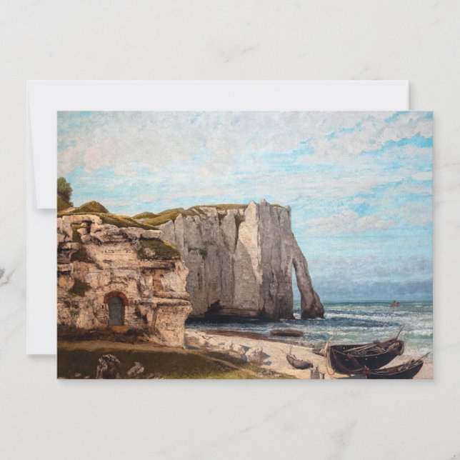 Gustave Courbet - Cliffs at Etretat after Storm Invitation (Front)