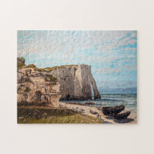 Gustave Courbet - Cliffs at Etretat after Storm Jigsaw Puzzle