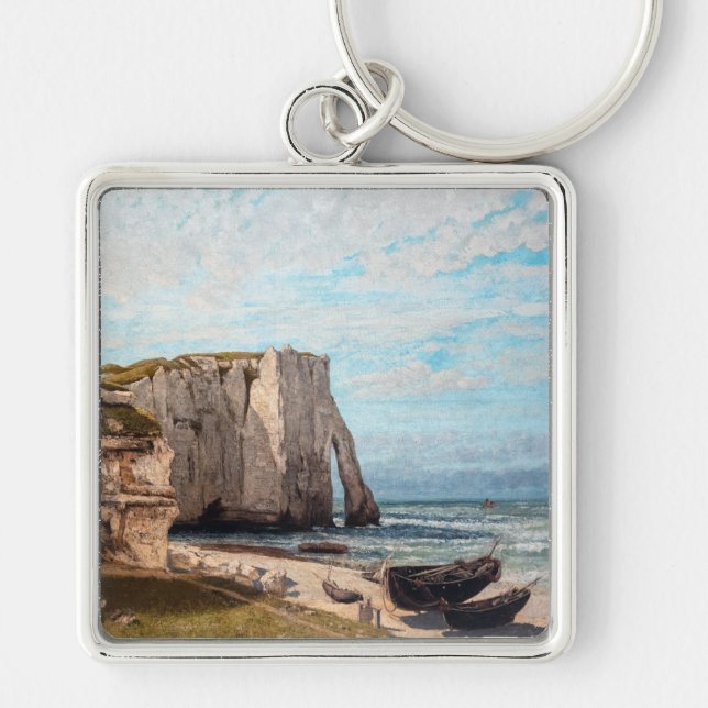 Gustave Courbet - Cliffs at Etretat after Storm Keychain (Front)