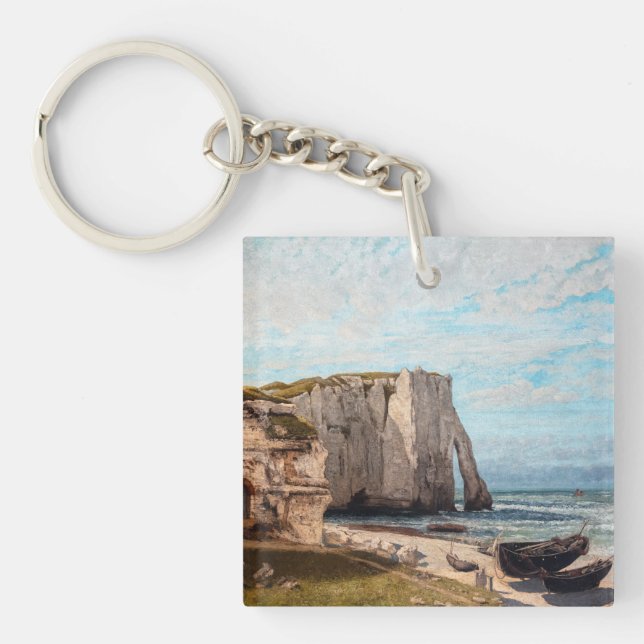 Gustave Courbet - Cliffs at Etretat after Storm Keychain (Front)