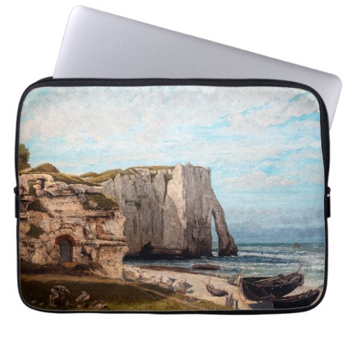 Gustave Courbet _ Cliffs at Etretat after Storm Laptop Sleeve