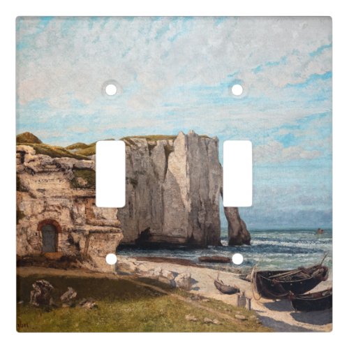 Gustave Courbet _ Cliffs at Etretat after Storm Light Switch Cover