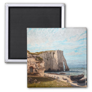 Gustave Courbet - Cliffs at Etretat after storm Magnet