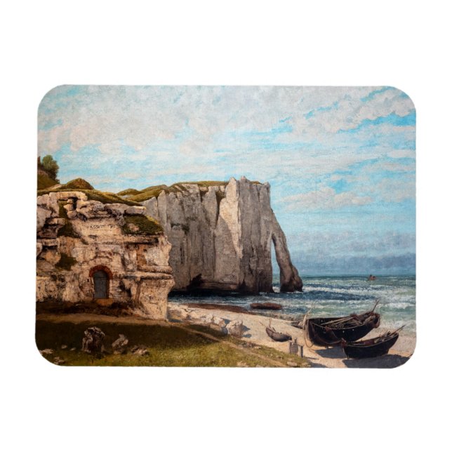 Gustave Courbet - Cliffs at Etretat after Storm Magnet (Horizontal)