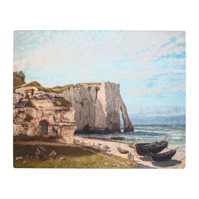 Gustave Courbet - Cliffs at Etretat after Storm Metal Print (Front)