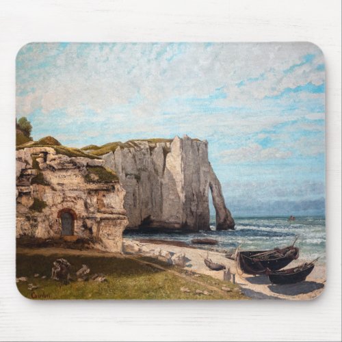 Gustave Courbet _ Cliffs at Etretat after Storm Mouse Pad