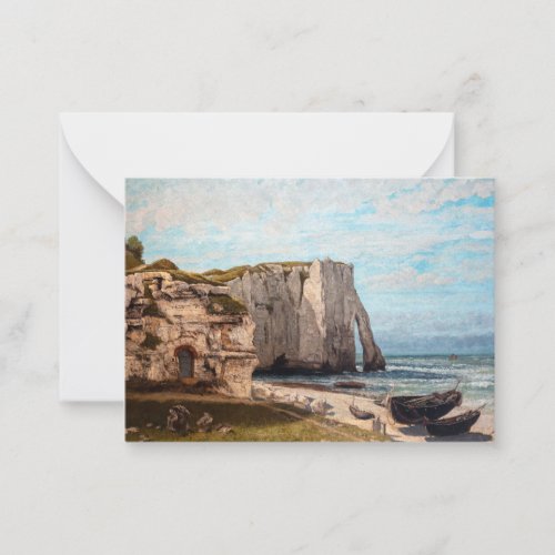 Gustave Courbet _ Cliffs at Etretat after Storm Note Card