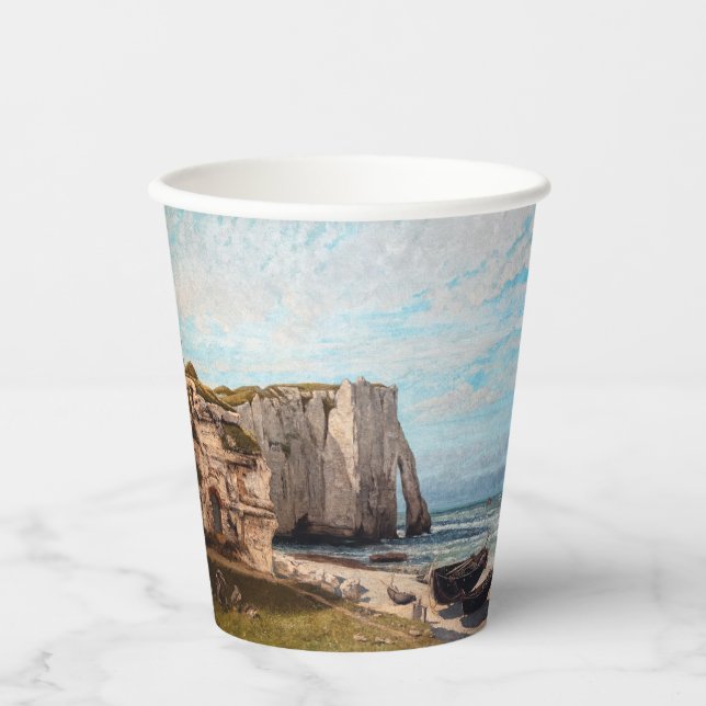 Gustave Courbet - Cliffs at Etretat after Storm Paper Cups (Front)