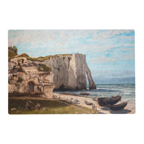 Gustave Courbet _ Cliffs at Etretat after Storm Placemat