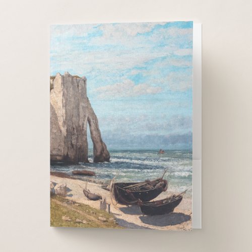 Gustave Courbet _ Cliffs at Etretat after Storm Pocket Folder