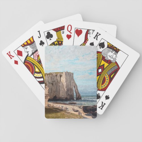 Gustave Courbet _ Cliffs at Etretat after Storm Poker Cards