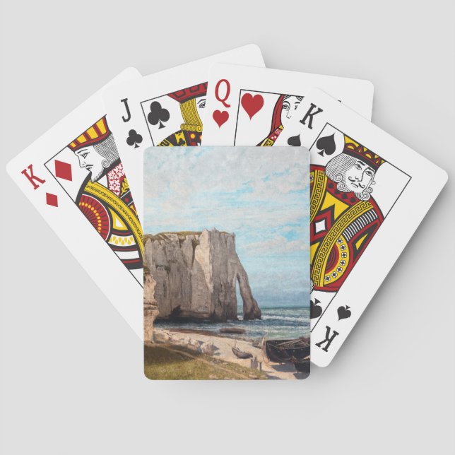 Gustave Courbet - Cliffs at Etretat after Storm Poker Cards (Back)