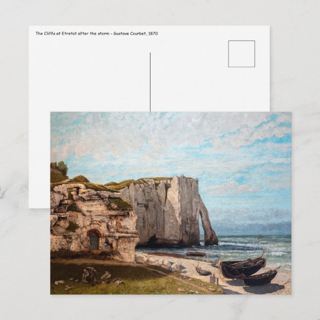Gustave Courbet - Cliffs at Etretat after Storm Postcard (Front/Back)