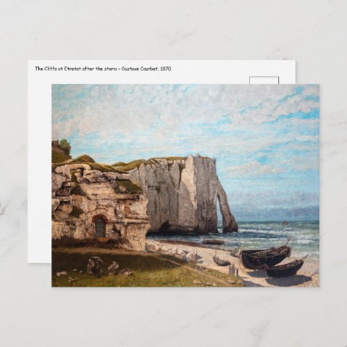 Gustave Courbet _ Cliffs at Etretat after Storm Postcard
