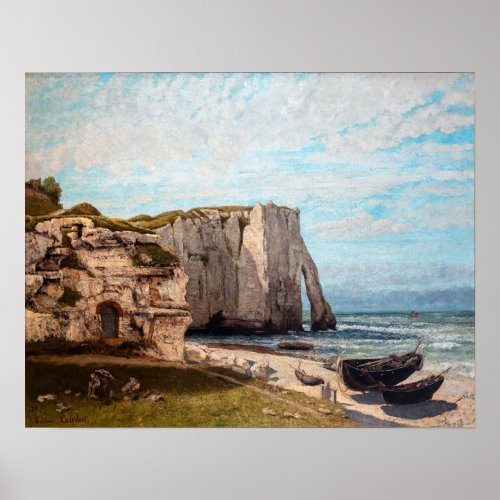 Gustave Courbet _ Cliffs at Etretat after Storm Poster