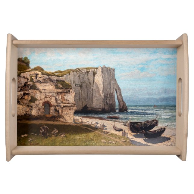 Gustave Courbet - Cliffs at Etretat after Storm Serving Tray (Front)