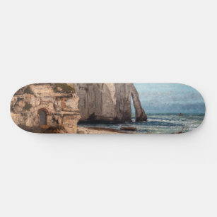 Gustave Courbet - Cliffs at Etretat after Storm Skateboard